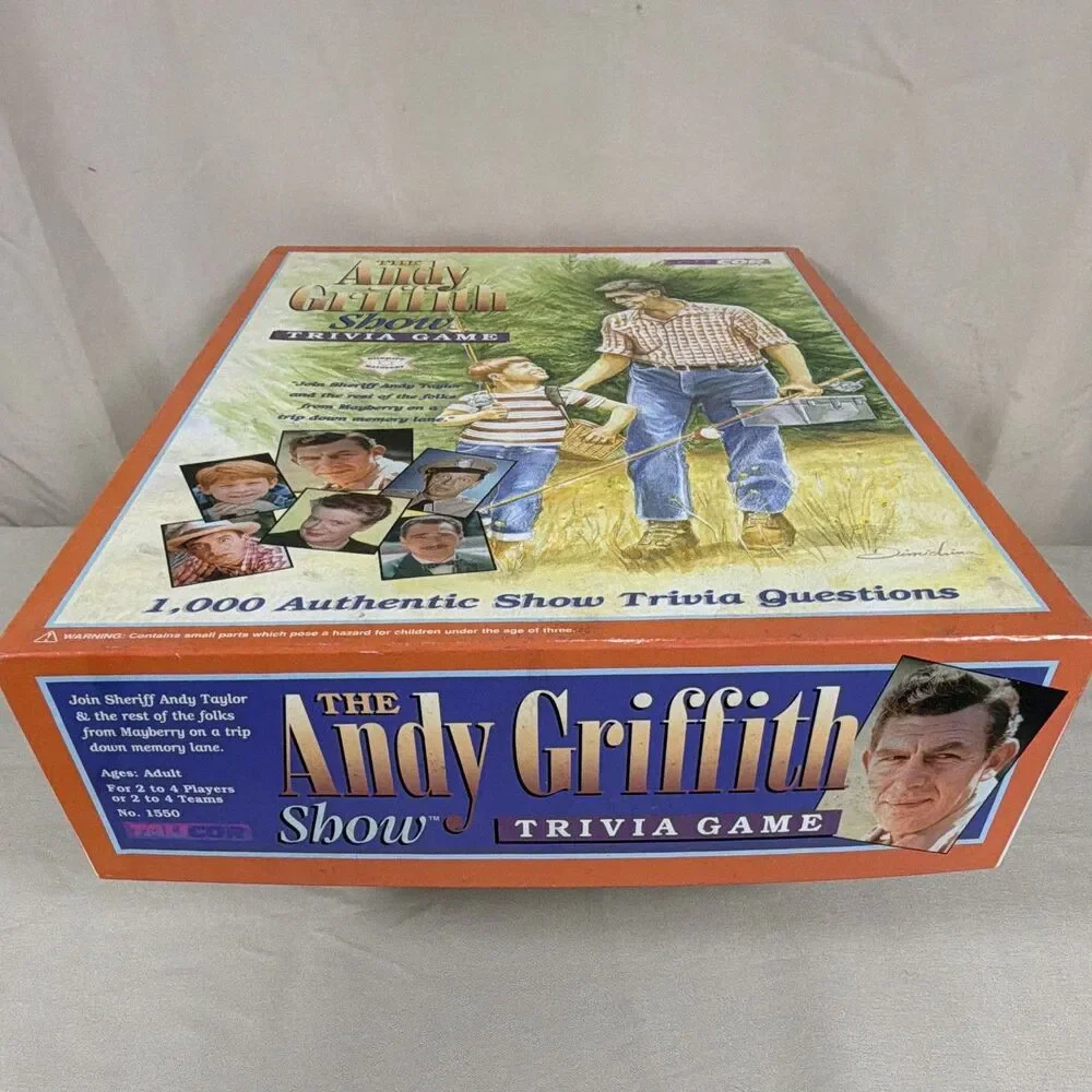 Vintage 1998 Andy Griffith Show Trivia Board Game Talicor Mayberry Complete